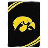 Northwest Iowa Hawkeyes 60 x 80 inch Royal Plush Raschel Throw Blanket