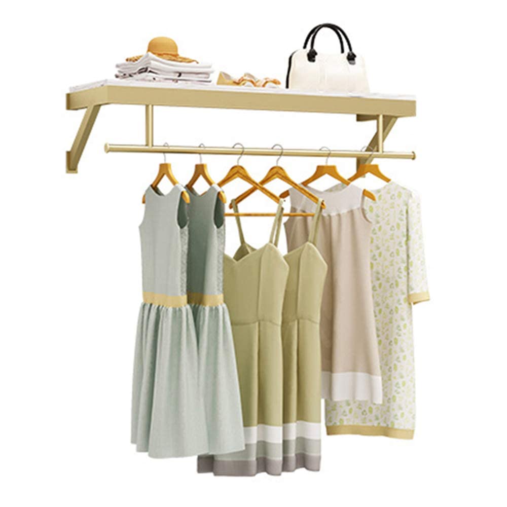 CENAP Exquisite Clothes Rail Rack Clothing Store Clothes Display Rack, Wall Mounted Clothes Rack Shelf Window Shelf, Wall Hanger Metal Retail Clothes Display Pole/a/100cm