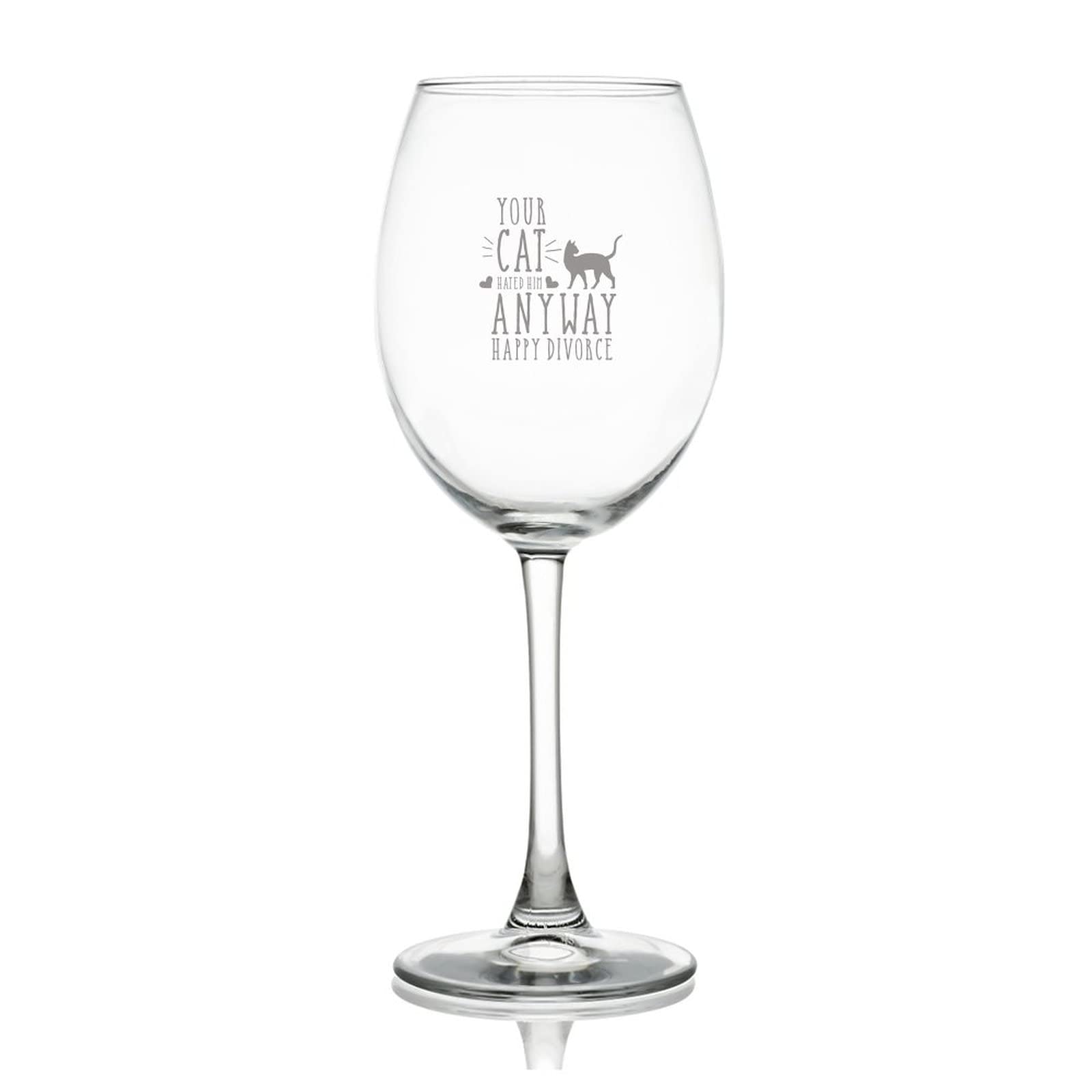 Verre à vin humour happy divorce 500ml pour consoler une amie