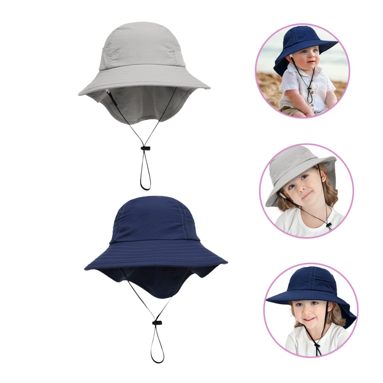FRCOLOR Sonnenhut Für Sonnenhut Für Babymütze Hüte Für Mädchen Hüte Strandeimer Sommerhut Für Eimerhut Für Baumwolle