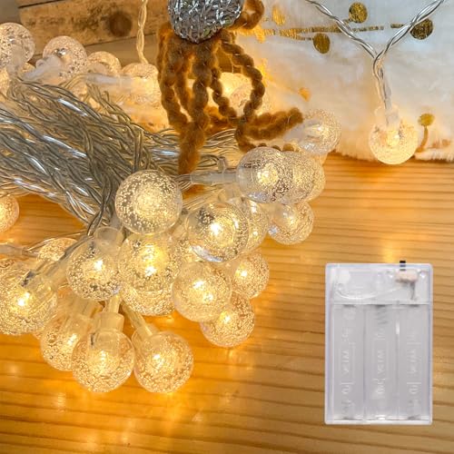 LEECOCO Lichterkette Kristallkugeln für Innen, 5M 50 LED,...