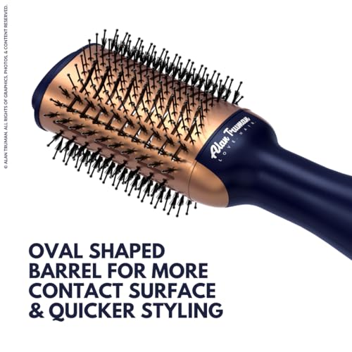 Image of Alan Truman The Blow Brush with Storage & Travel Case - Midnight Blue| Dryer In The Form Of A Brush| A 6 in 1 Multistyler