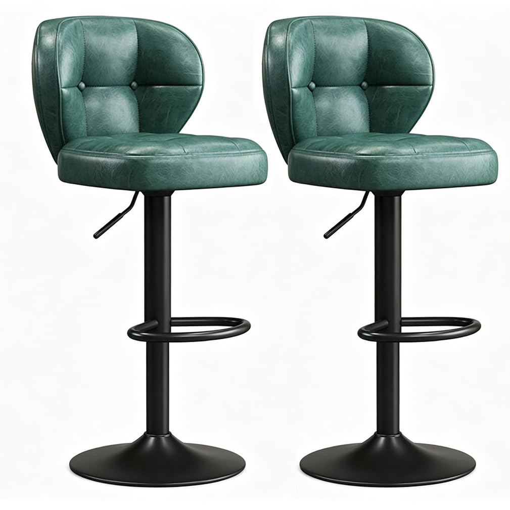 Tabourets de bar de cuisine lot de 2 chaises hautes pivotantes réglables salle à manger