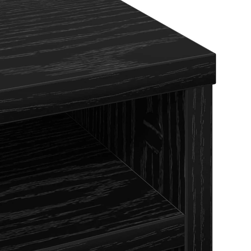 Organizador de escritorio de madera de roble negro, 36 x 26 x 29,5 cm, estante con compartimento para oficina, documentos, archivos, carpetas, oficina en casa para el orden en el lugar de