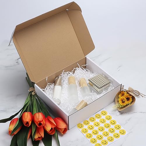 RLAVBL 15,3x15,3x5,1cm Cajas de Carton, 25 Pack Blanco, Cajas pequeñas de cartón ondulado Kraftlo - imagen 2