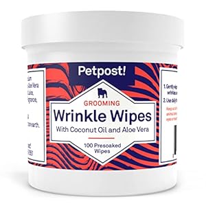Petpost | Bulldog Wrinkle Wipes for Dogs...