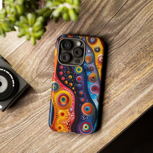 Coque iPhone 15 Pro motif abstrait multicolore pour sublimer votre style - 3