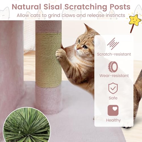 Árbol para Gatos Pequeño Tangkula 25.5 in Torre con Rascadores miniatura 6