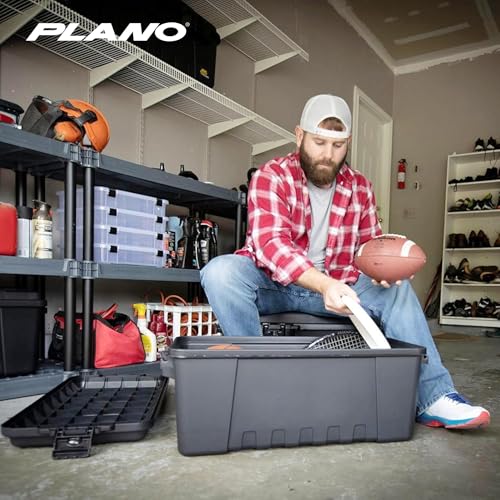 Image of Plano 4 Pack Medium Sportsman's Trunk for Outdoor or Indoor Gear and Tools for Hunting, Camping and Fishing Equipment, Rugged Organization, Black