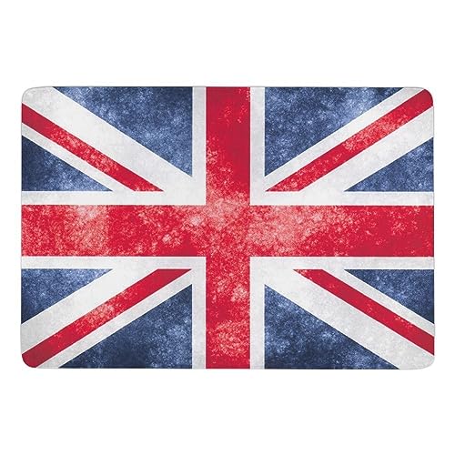 Qjjinxior Tapis vintage Union Jack Drapeau Anglais Tapis de sol doux pour salon, chambre à coucher (100 x 150 cm)