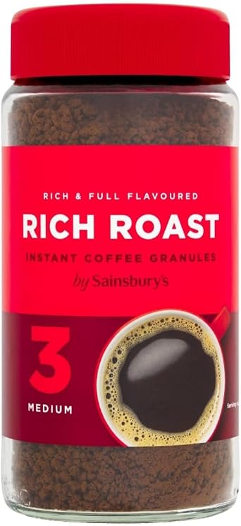 Bizzal Sainsbury's Rich Roast Instant Coffee Granules, Rich & Full Flavoured, Medium Roast, 200g