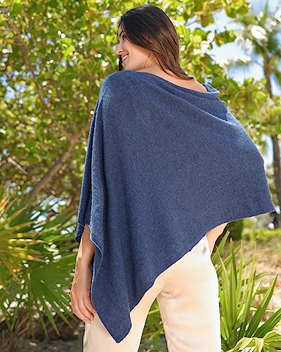Image of CLAUDIA NICHOLE Womens 100% Cashmere Dress Topper - Cashmere Poncho Wrap