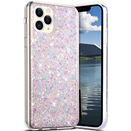 Robinsoni Case Compatible with iPhone 11 Pro Max Phone Cover Flexible iPhone 11 Pro Max Case Silicone Sparkle Bling Case Ultra Soft Glossy Case Gel Rubber Phone Cover Glitter Ultra Thin Cover Purple