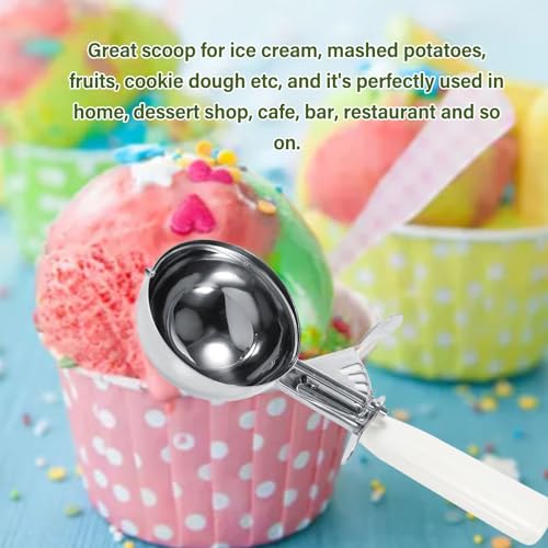 Yosoo Cucchiaio per gelato in acciaio inossidabile, cucchiai di frutta e verdura, strumento per gadget da cucina e caffè, 9 misure (dimensioni: 8 cm) - immagine 6