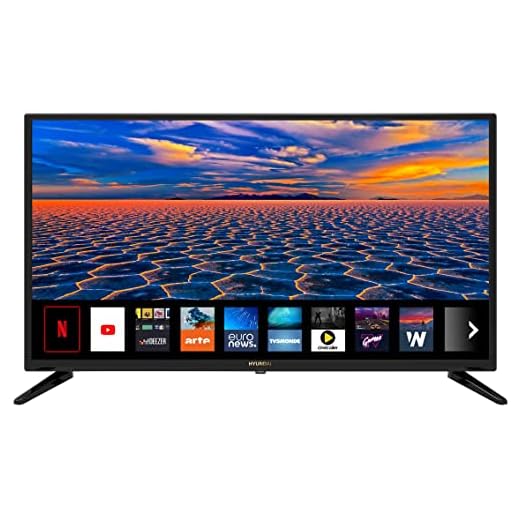 HYUNDAI Smart Netflix TV LED 32 Pouces (80cm) - Haute Définition - Triple Tuner - WiFi Youtube - HDMI x2 - USB multimédia 2.0 x2 - Screencast - Sortie Casque - Sortie Optique - CI+ Ethernet