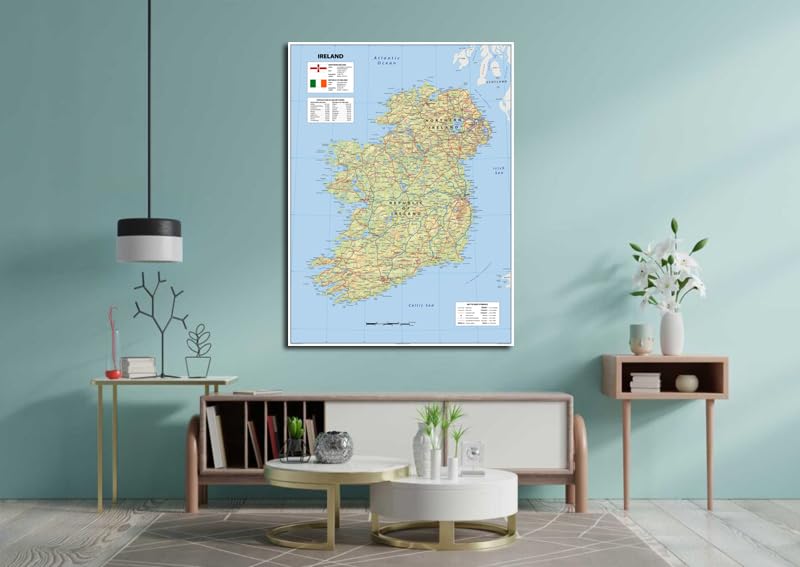 Affiche Irlande physique anti-reflet pour comprendre les reliefs - 7