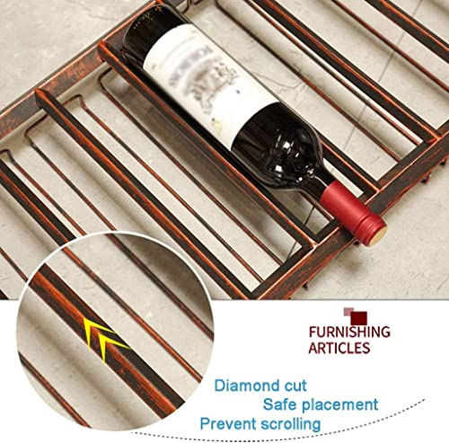 Rack de casier à vin pour 18 bouteilles avec support de verres suspendus