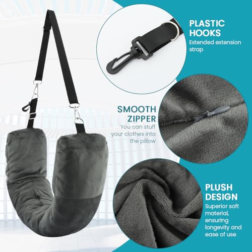 Set 2 Almohadas de viaje ajustables de espuma miniatura 2