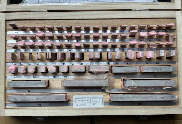 AI Tools 87 Pc Metric Gage Block Set, Grade 2, Din861 German Standard with Mfg's Certificate