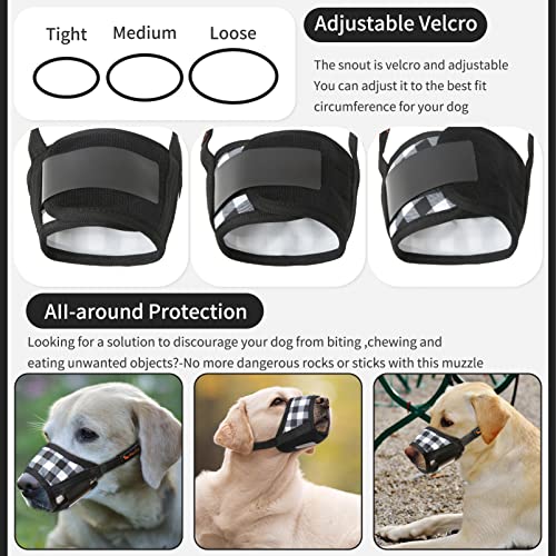 image for HEELE Dog Muzzle,Soft Nylon Muzzle Anti Biting Barking Chewing,Air Mes