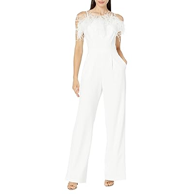 XSCAPE Long Jumpsuit Scuba Crepe Feather Women