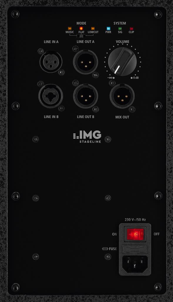 IMG STAGELINE DRIVE-08A Aktive Profi-DSP-Lautsprecherbox mit 2-Kanal-Verstärker, 200 W, schwarz