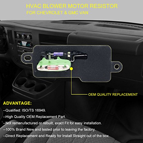Image of FAERSI HVAC Blower Motor Resistor Compatible with 96-14 Chevy Express GMC Savana 1500 2500 3500, 09-16 Chevy Express 4500 GMC Savana 4500, 03-09 Chevy GMC C4500-C7500 Kodiak Topkick