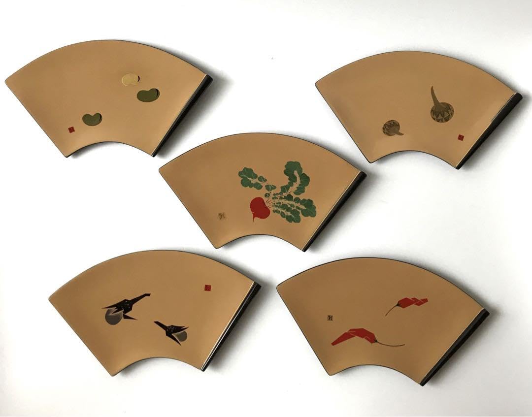 輪島塗  菓子皿 5客 輪島塗 菓子皿 5客