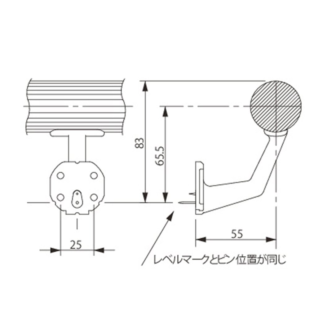 Amazon | WAKI ABIRA 室内手すり用金具 ぬくもり手すりUB 壁受