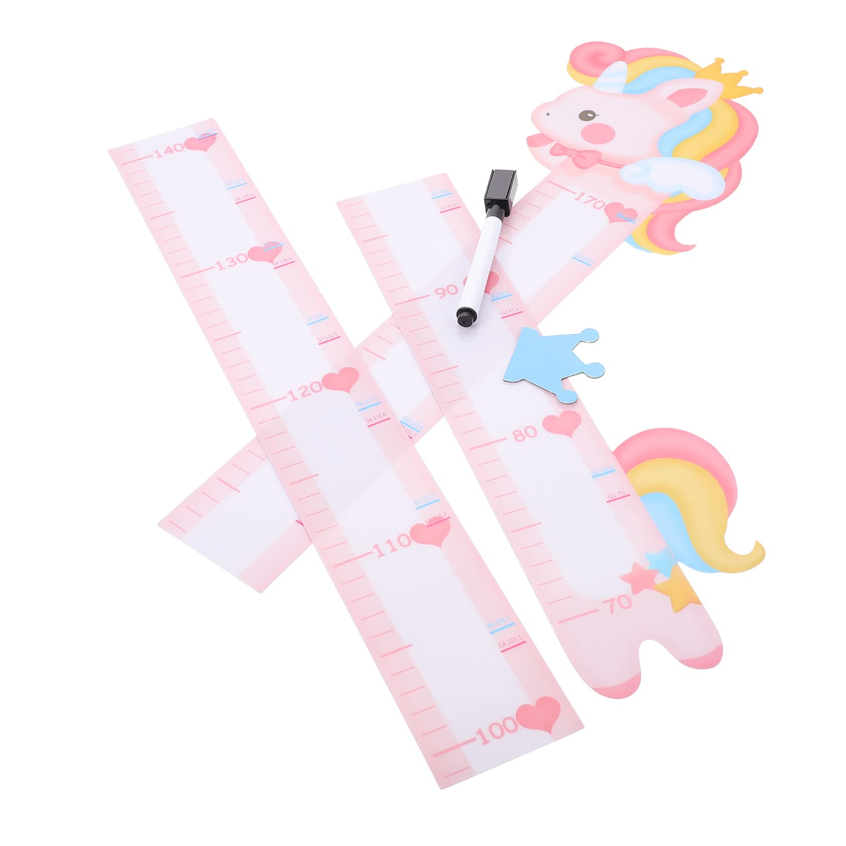 VANZACK 1Set Height Measuring Chart Removable Wall Sticker with Animal Patterns Decorative Growth Tracker for Nursery Playroom and Residue Fun Wall Decor