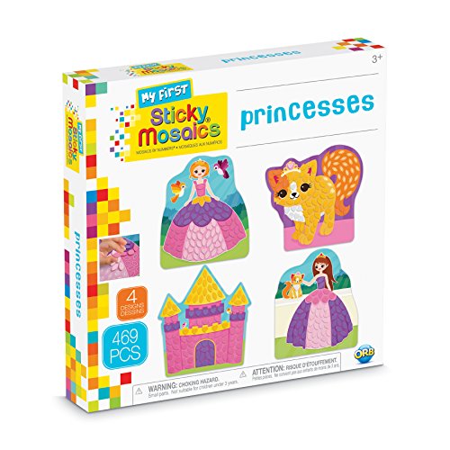 Orb My First Sticky Mosaics Princesses, Purple/Pink/Yellow/Blue, 9.5" X 1.5" X 9.5" (50955-00) #TOP3