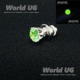 ウランガラス ラペルピン ファセット ラウンド グリーン 8.2mm