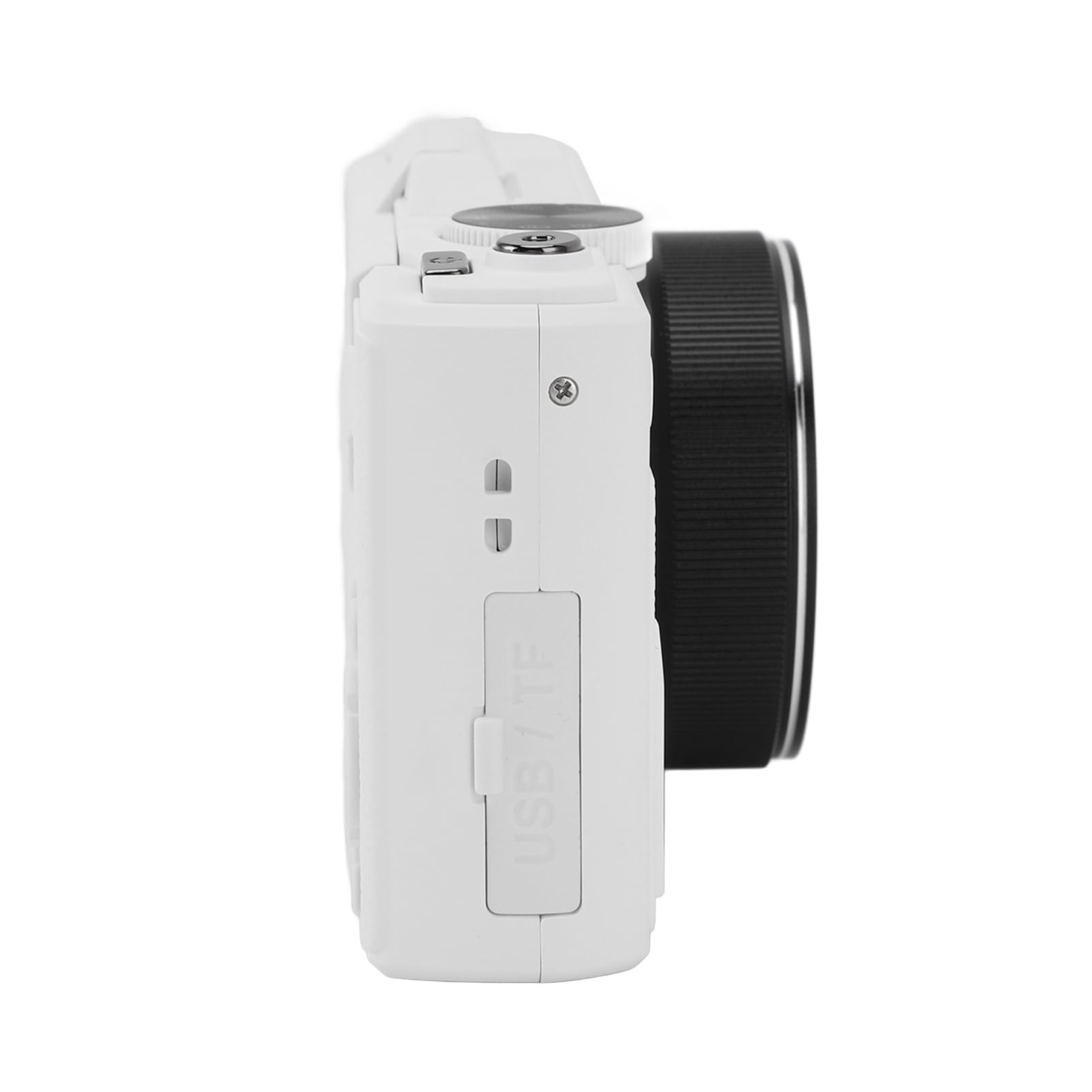 Fotocamera Digitale 5k, Stabilizzazione Autofocus da 75 MP Fotocamera retrò HD, Punto Zoom Digitale 18x e Fotocamera di Tiro con Schermo da 3 Pollici per Principianti Adolescenti (BLACK) (WHITE)