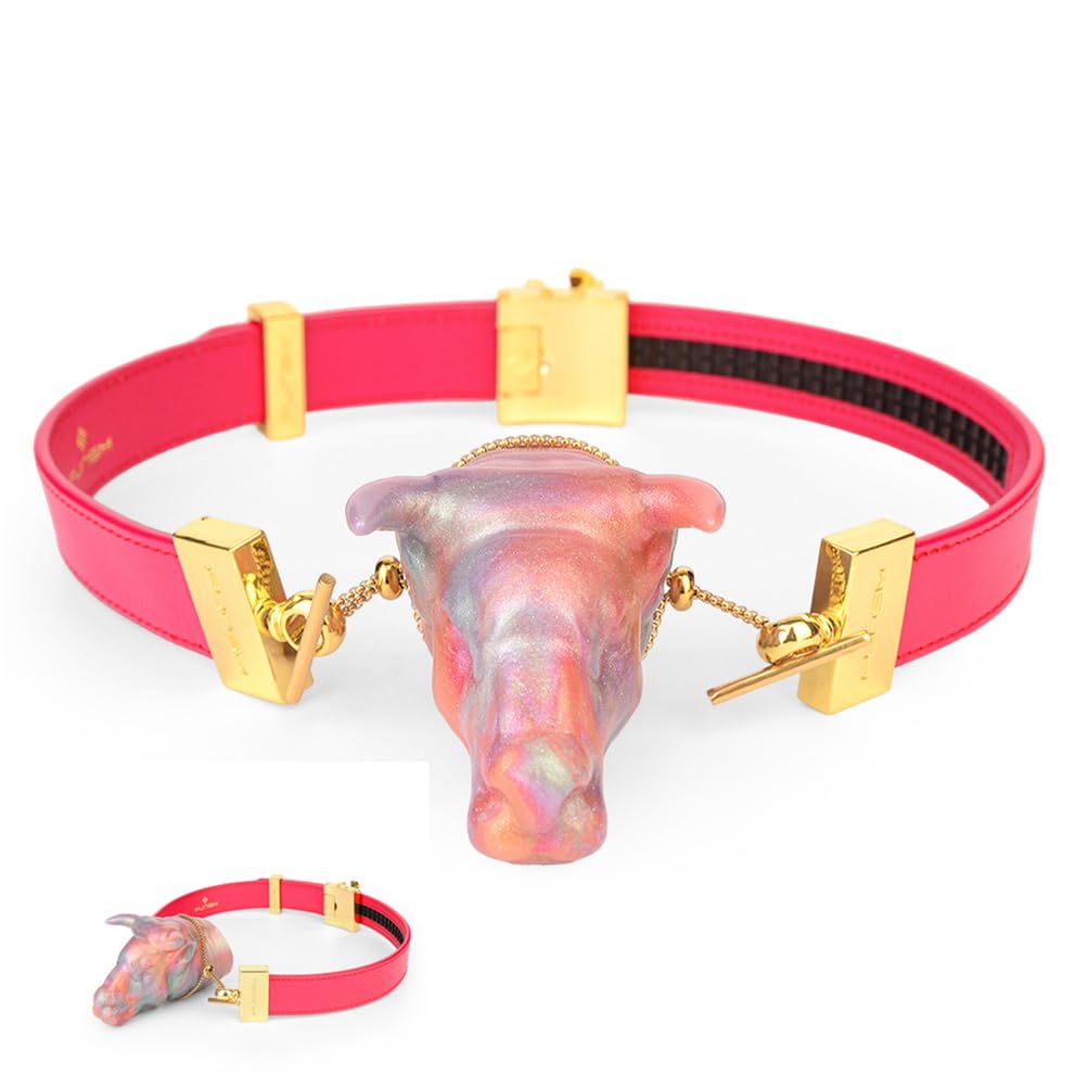 Silikon Stierkopfform Mundknebel, Flirten Folter Mund Plug Sklaven Knebel Gag Mundspreizer Fetisch Mouth Gag SM Ballknebel Bondage Rollespiele Sexpielzeug für Frauen Männer Paare,Rosa