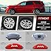 AOOA Aluminum Red Brake Caliper Covers with White Character fits Dodge Durango SXT/GT/R/T 2021-2024 and Jeep Grand Cherokee 2017-2021 (Set of 4)