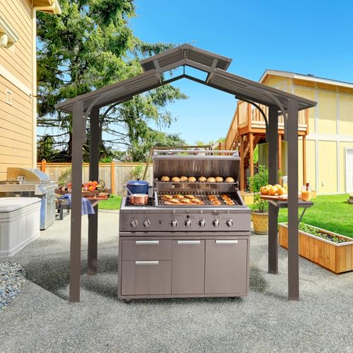 Domi Outdoor Living LGCF1651-BR-EL-US Domi 8×5Ft Hardtop Grill Gazebo thumb #8