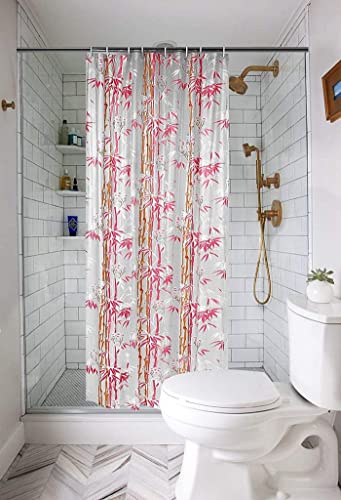 Image of Feelings Shower Curtain PVC Waterproof Curtain for Shower 7 Feet with 8 Hook - 54 x 84 Inch Printed Shower Curtain (Pattern - S)