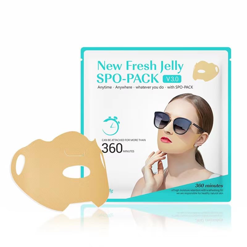 JACHOYI 5-Piece Golf Face Mask,Outdoor UV Protection Mask,Golf Sunscreen Patch,Gel Skin Care Mask,Suitable for Outdoor Sports, Cycling, Mountain Climbing