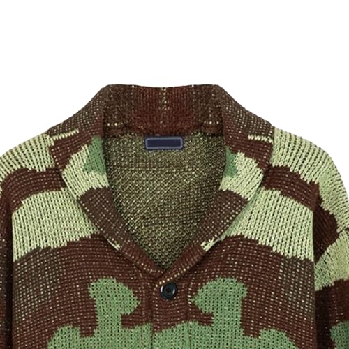 Mens Color Block Knitted Cardigan Shawl Collar Button Down Long Sleeves Fashion Rib Knit Soft Open Sweater3