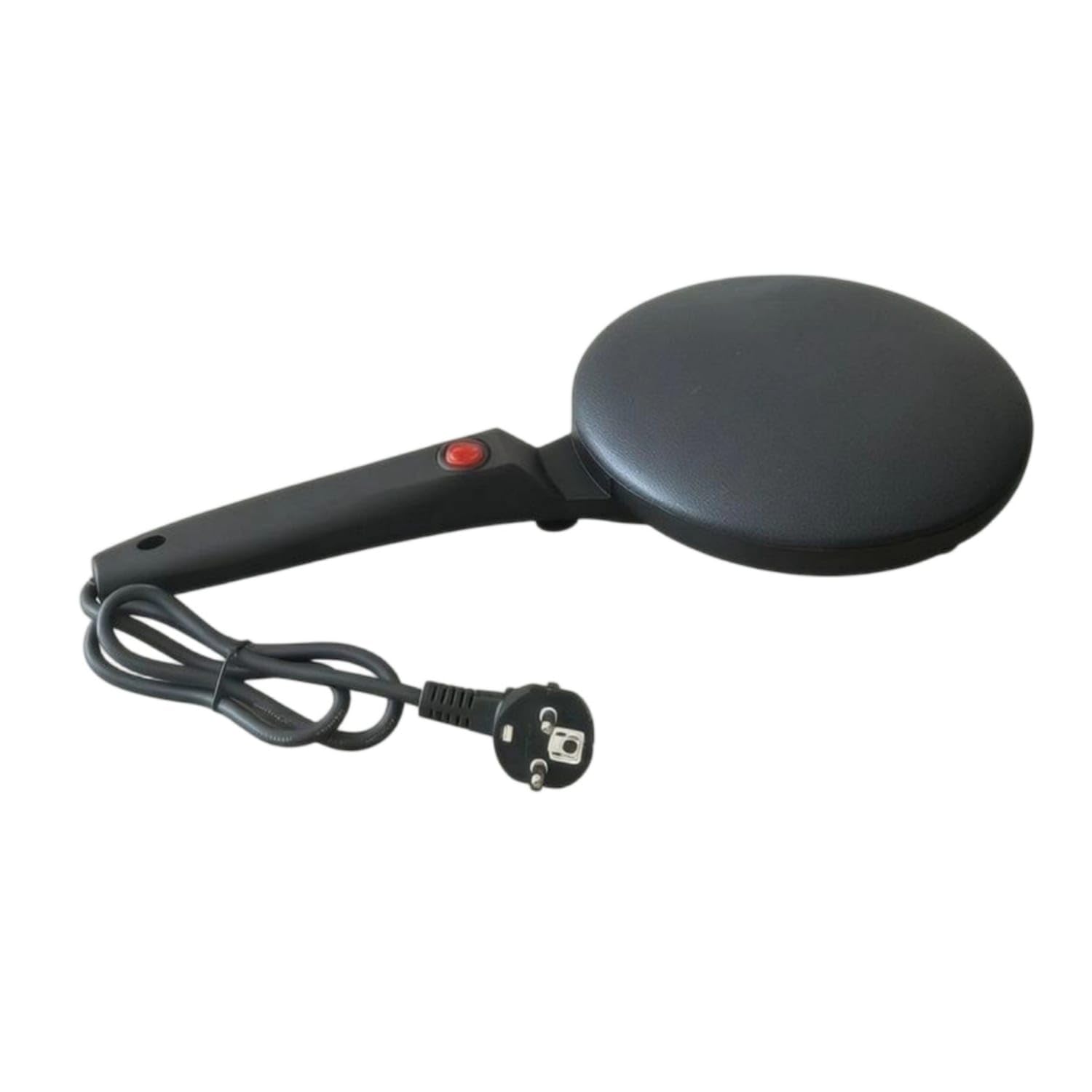 600 W Electric Pancake Pan Black Non-Stick Pancake Pan Long Handle Electric Crepe Appliance Hanging Hole, Black a-image-8