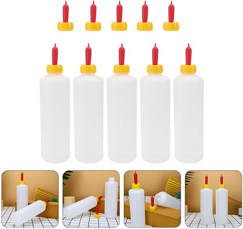 Miniatura 2 de Cabilock 5 juegos de botellas de cabra para alimentar cabras, botellas de leche de alimentación de cordero, resistentes botellas de lactancia de