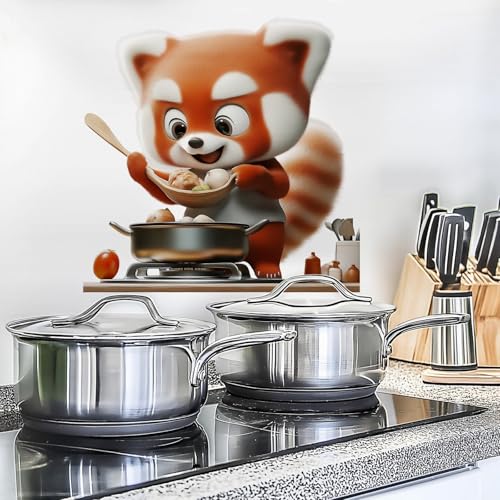 Vinilo Decorativo Panda Rojo 3D Cocina, Vinilo de Pared miniatura 3