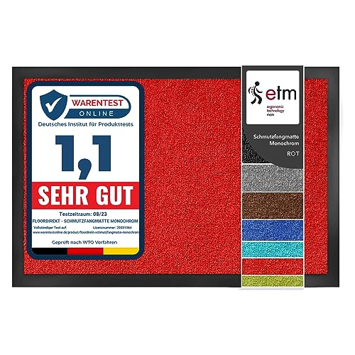 etm Schmutzfangmatte ColorLine | Türmatte in vielen Größen | Fußmatte für Innenbereich |...