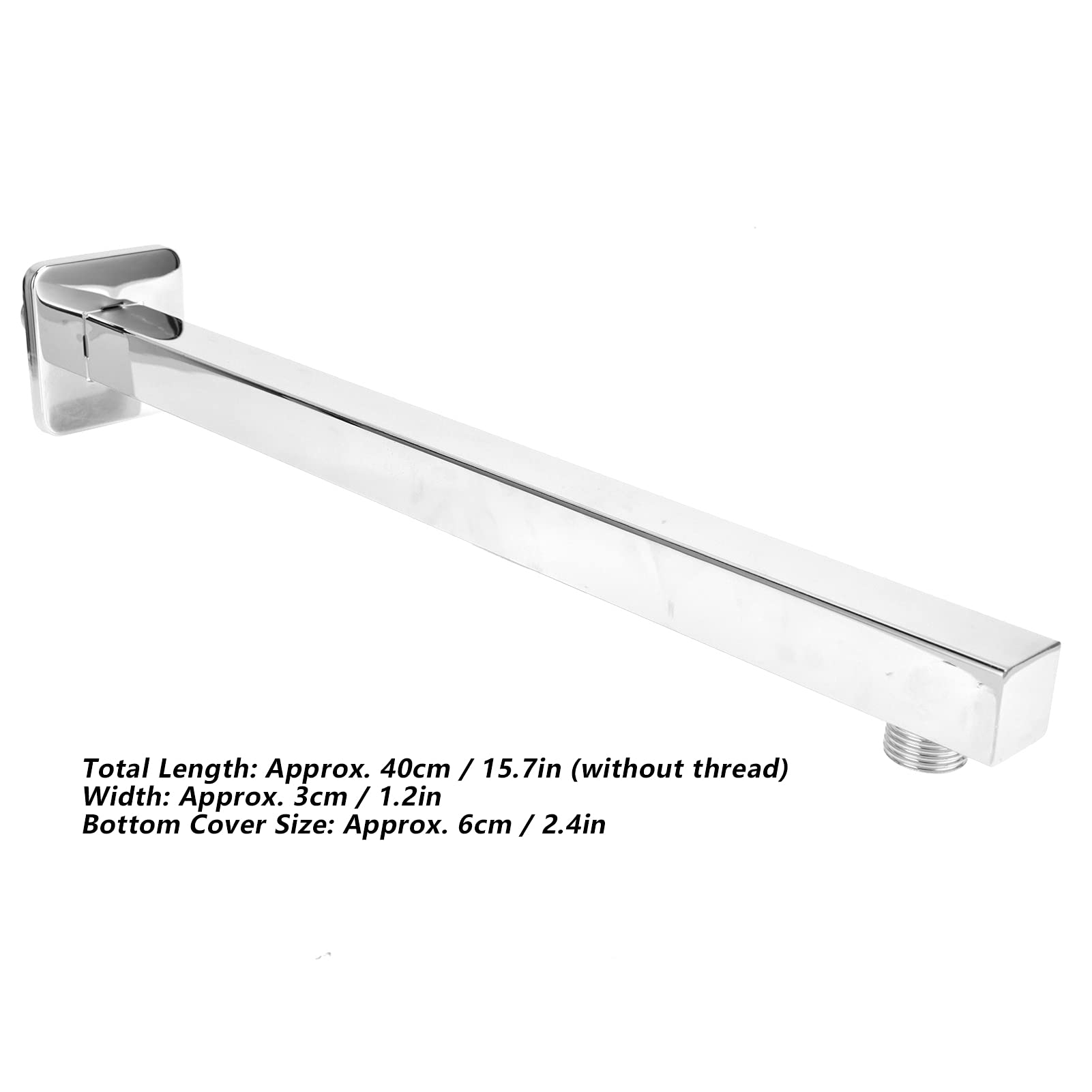 01 Braccio Doccia, Finiture Cromate Prolunga per Soffione Doccia in Acciaio Inox con Copertura Decorativa per Bagno per Tubo Doccia