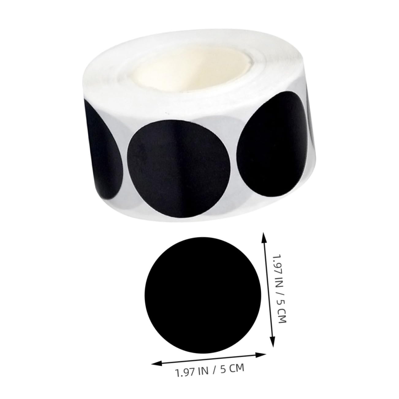 3 Rouleaux Étiquettes Rondes Adhésives Réutilisables pour Bocaux Dépices Autocollants Blancs PVC Étanches pour Organisation Cuisine et Rangement Pantry