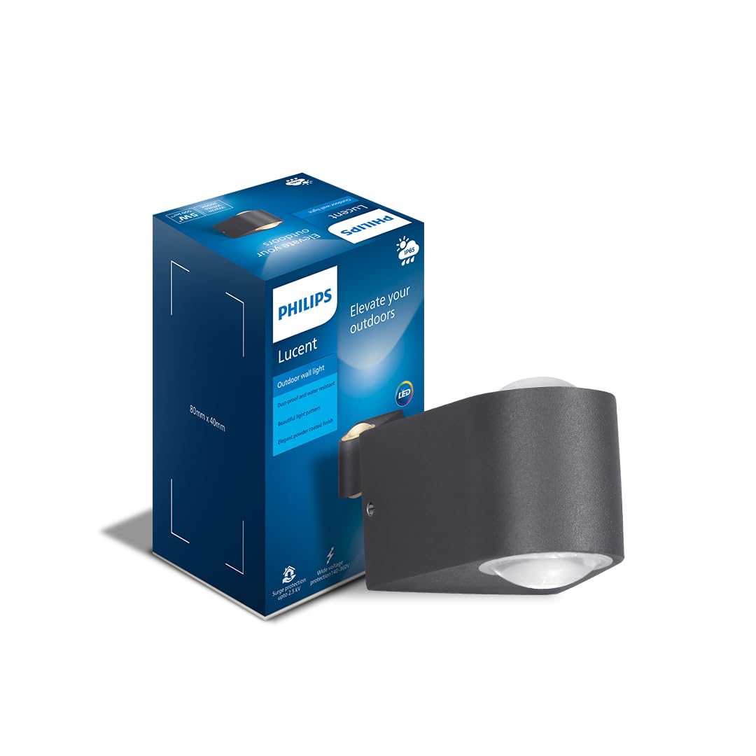Philips 5W 2-way decorative Wall Light | Lucent Outdoor Wall Light