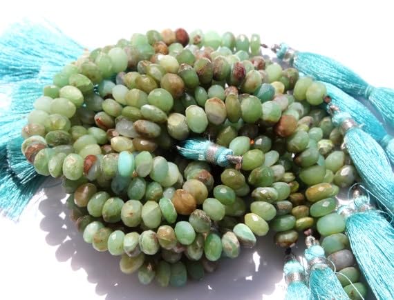 Chrysoprase facettée en fil de perles de 8-9mm pour imaginer vos futurs bijoux d'été