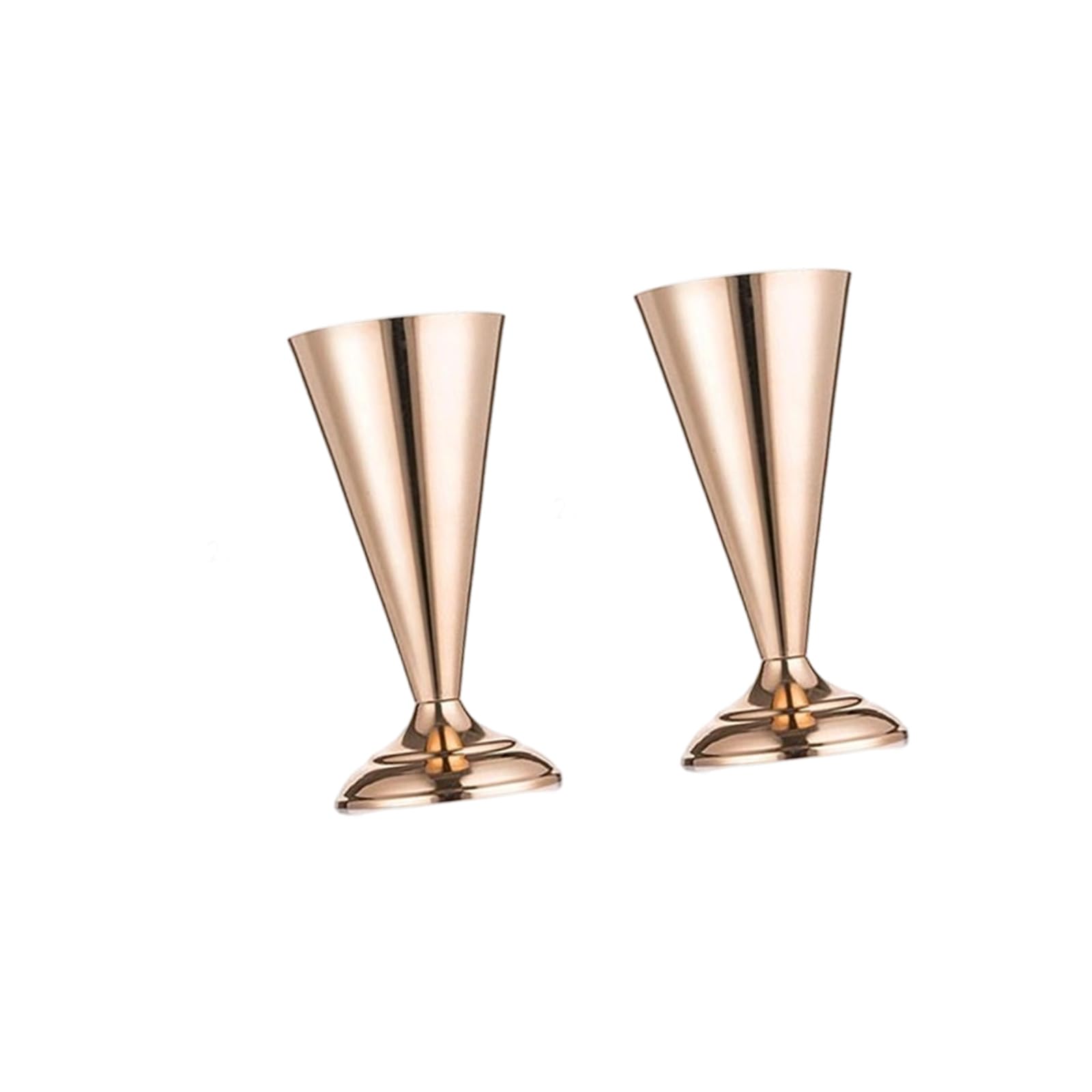 Elegants Tabletop Metal Wedding Flower Trumpets Vases for Table Centerpieces and Home Decoration with Sturdy Base Metal Flower Vases
