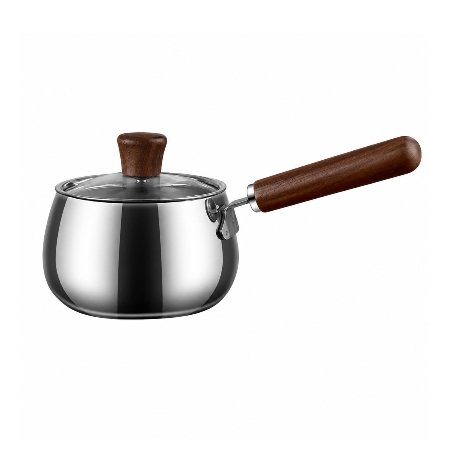 Olla Pequeña con Tapa y Vertedor Vertedor Compacta Mini Olla con Mango Resistente Al Óxido Pequeña
