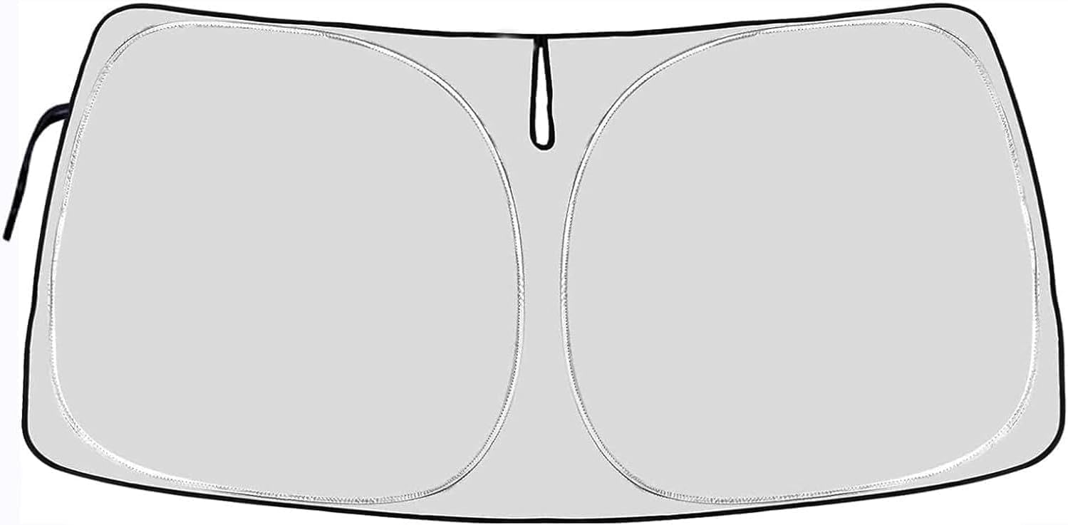 Portable Ford F150 F250 F350 2021-2025 Windshield Sunshade Umbrella With Carry Bag - View #4